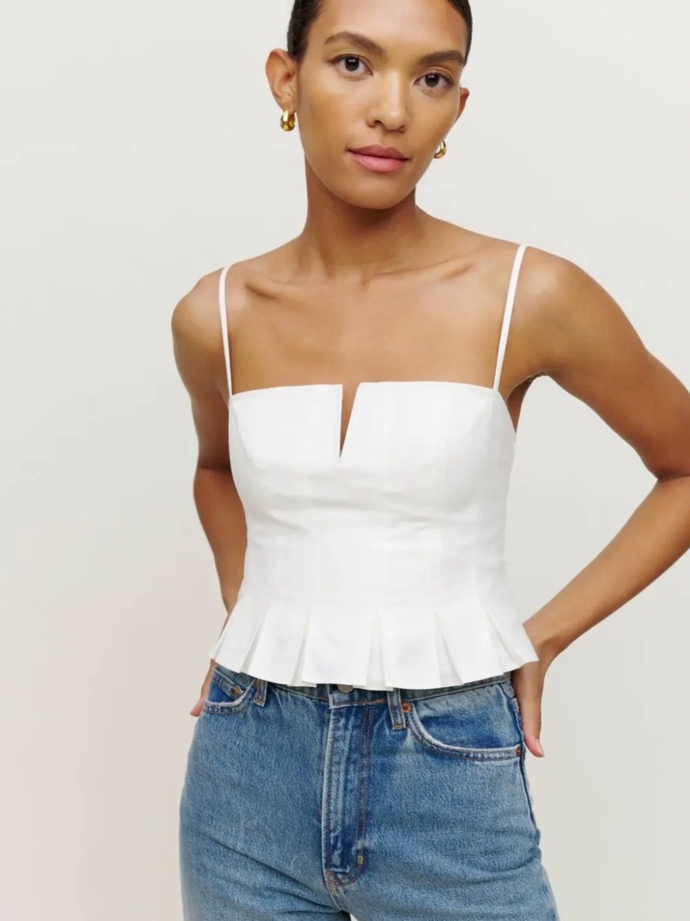 Reformation Shia notch bustier 0